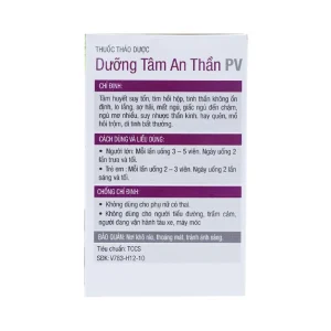 Thuốc Dưỡng Tâm An Thần PV điều trị tâm huyết suy tổn, tim hồi hộp (60 viên)