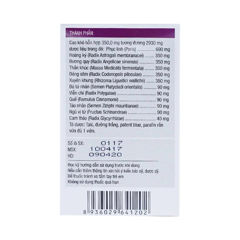Thuốc Dưỡng Tâm An Thần PV điều trị tâm huyết suy tổn, tim hồi hộp (60 viên)