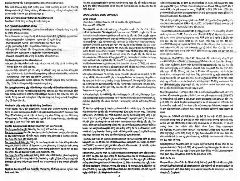 Thuốc Duoplavin 75mg/100mg Sanofi giảm nguy cơ đông máu, giảm xơ vữa huyết khối (3 vỉ x 10 viên)