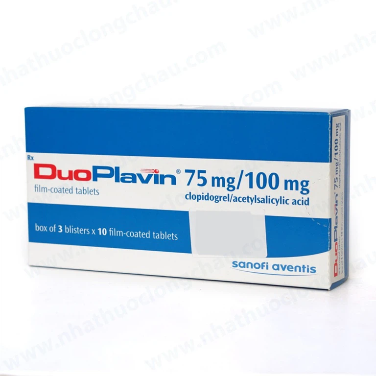 Thuốc Duoplavin 75mg/100mg Sanofi giảm nguy cơ đông máu, giảm xơ vữa huyết khối (3 vỉ x 10 viên)