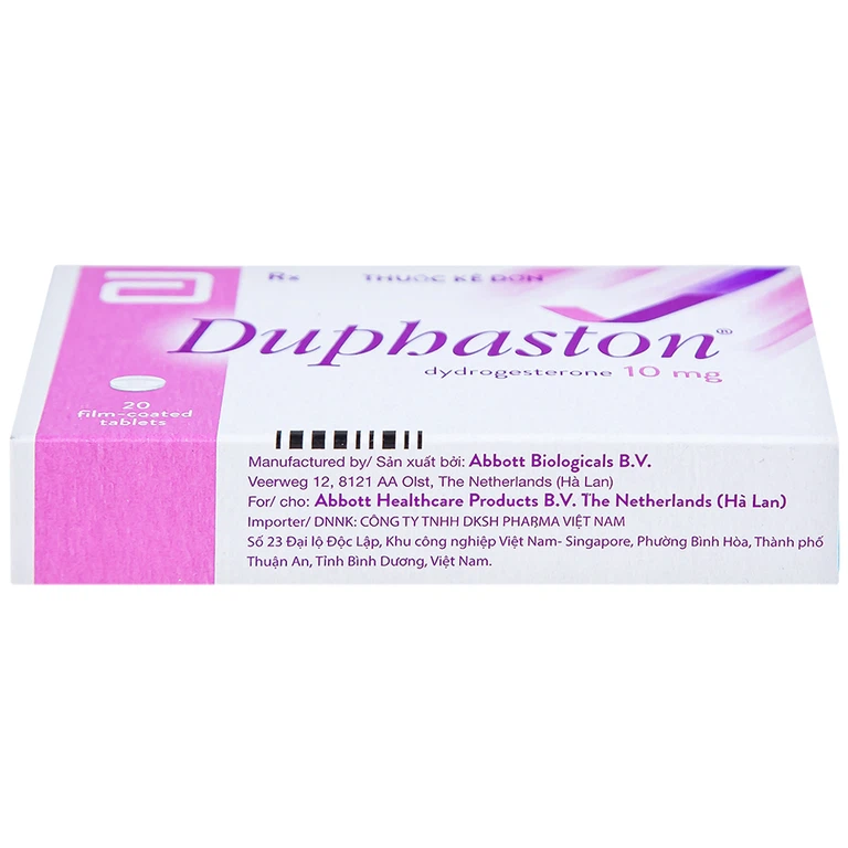 Thuốc Duphaston Abbott điều hòa kinh nguyệt, lạc nội mạc tử cung (1 vỉ x 20 viên)