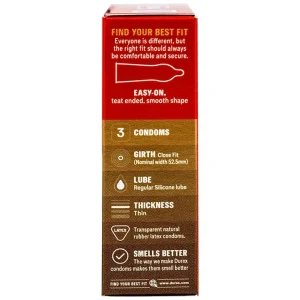 Bao cao su Durex Fetherlite vừa vặn, độ bảo vệ cao (3 cái)