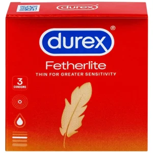 Bao cao su Durex Fetherlite vừa vặn, độ bảo vệ cao (3 cái)