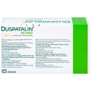 Thuốc Duspatalin Retard Abbott điều trị đau do rối loạn chức năng tiêu hóa và đường mật (30 viên)
