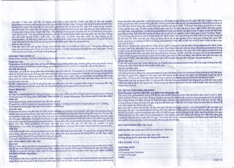 Bột sủi Efferalgan 150mg UPSA SAS giảm đau, hạ sốt (12 gói)