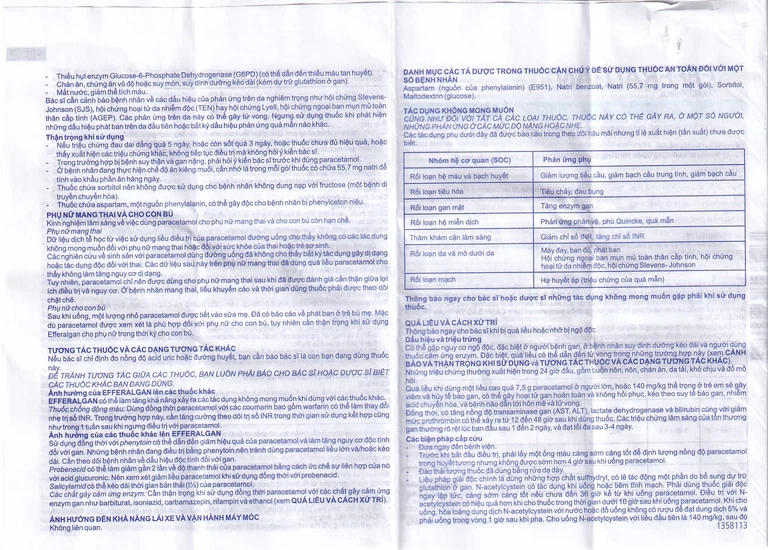 Bột sủi Efferalgan 150mg UPSA SAS giảm đau, hạ sốt (12 gói)