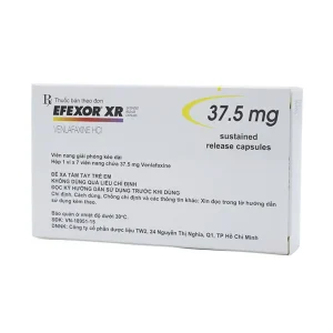 Thuốc Efexor XR 37.5mg Pfizer điều trị các rối loạn trầm cảm chủ yếu (1 vỉ x 7 viên)