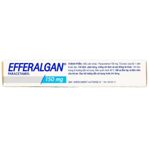 Thuốc đạn Efferalgan 150mg UPSA SAS giảm đau, hạ sốt (2 vỉ x 5 viên)
