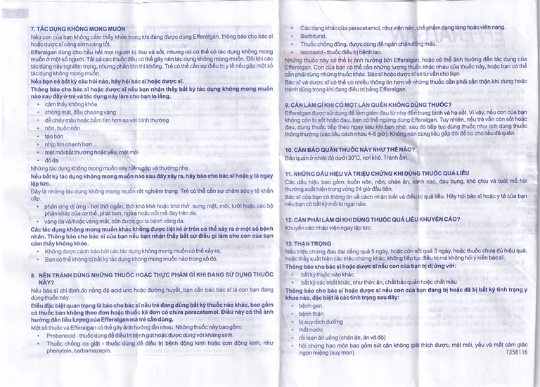 Bột sủi Efferalgan 250mg UPSA SAS giảm đau, hạ sốt (12 gói)