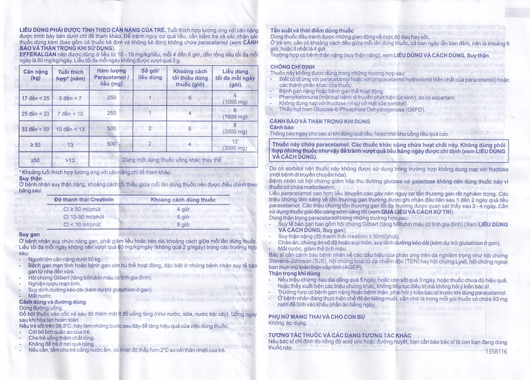 Bột sủi Efferalgan 250mg UPSA SAS giảm đau, hạ sốt (12 gói)