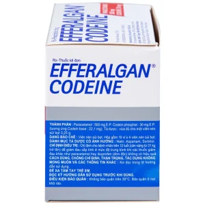 Viên sủi Efferalgan Codeine giảm đau cấp tính mức độ trung bình (10 vỉ x 4 viên)
