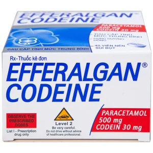 Viên sủi Efferalgan Codeine giảm đau cấp tính mức độ trung bình (10 vỉ x 4 viên)