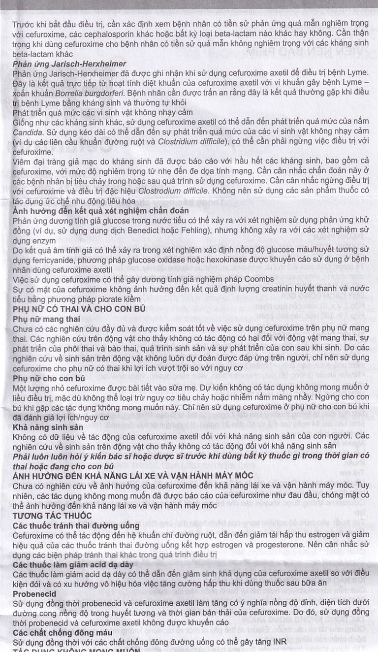 Thuốc Efodyl 500mg điều trị nhiễm khuẩn đường (2 vỉ x 10 viên)