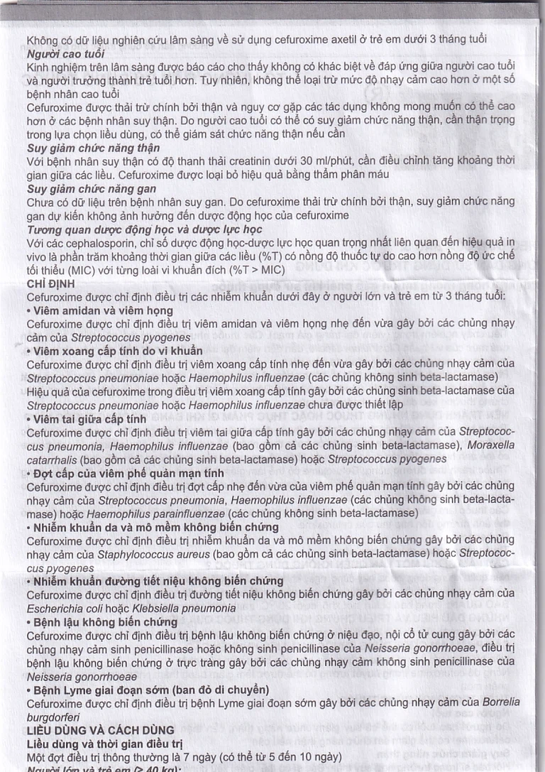 Thuốc Efodyl 500mg điều trị nhiễm khuẩn đường (2 vỉ x 10 viên)