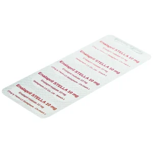 Thuốc Enalapril Stella 10mg điều trị tăng huyết áp, suy tim sung huyết (3 vỉ x 10 viên)