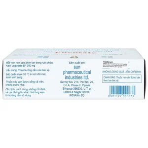 Thuốc Encorate Sun Pharma điều trị động kinh (10 vỉ x 10 viên)