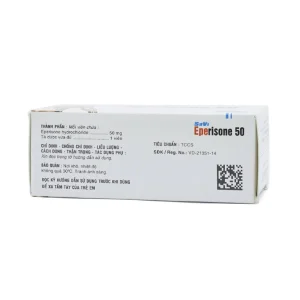 Thuốc Eperisone 50 cải thiện các triệu chứng tăng trương lực cơ (5 vỉ x 10 viên)