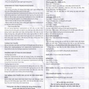 Thuốc Eperisone 50 cải thiện các triệu chứng tăng trương lực cơ (5 vỉ x 10 viên)