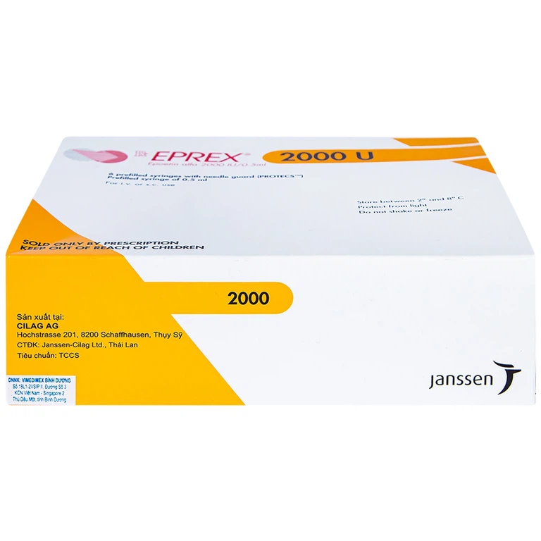 Thuốc tiêm Eprex Prefill 2000IU Janssen điều trị thiếu máu (6 ống)