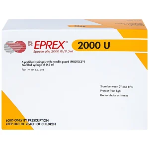 Thuốc tiêm Eprex Prefill 2000IU Janssen điều trị thiếu máu (6 ống)