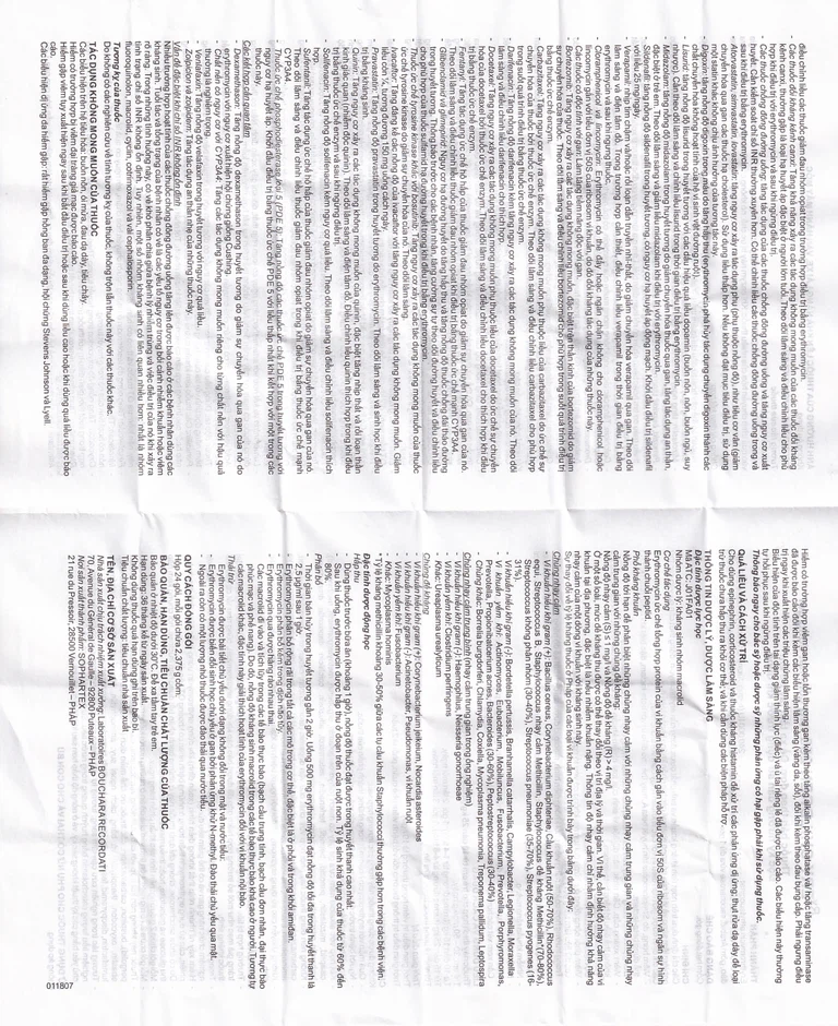 Cốm Ery Children Enfants 250mg Bouchara điều trị nhiễm khuẩn (24 gói)