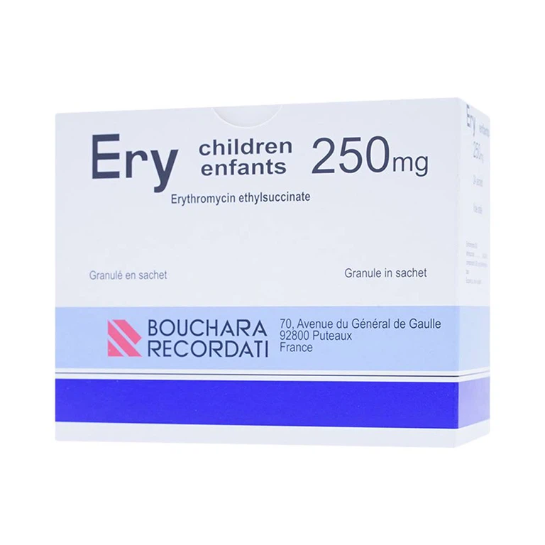 Cốm Ery Children Enfants 250mg Bouchara điều trị nhiễm khuẩn (24 gói)