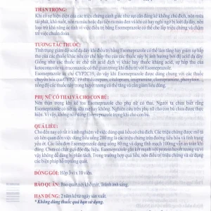 Thuốc Esapbe 40 Sterling Healthcare điều trị trào ngược dạ dày thực quản (3 vỉ x 10 viên)