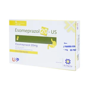 Thuốc Esomeprazol 20-US điều trị trào ngược dạ dày (3 vỉ x 10 viên)