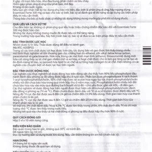 Thuốc Essentiale Forte 300mg Natterman cải thiện các triệu chứng bệnh lý gan (5 vỉ x 10 viên)