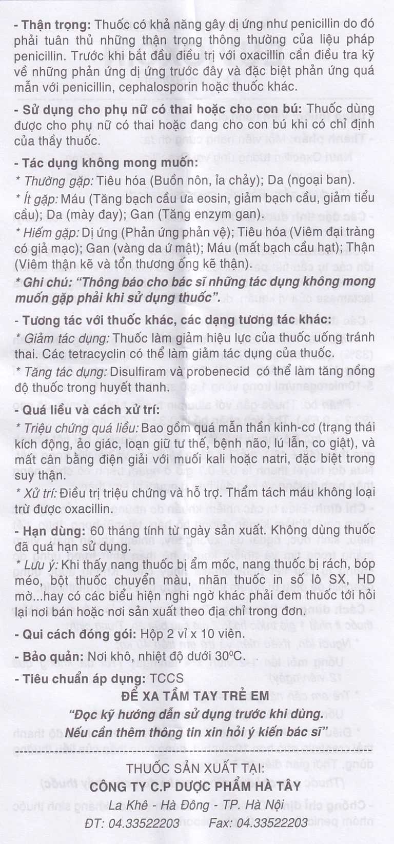 Thuốc Euvioxcin 500mg Hà Tây điều trị nhiễm khuẩn đường hô hấp (2 vỉ x 10 viên)