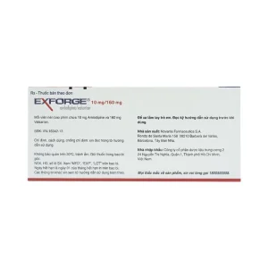 Thuốc Exforge 10mg/160mg Novartis điều trị tăng huyết áp vô căn (2 vỉ x 14 viên)