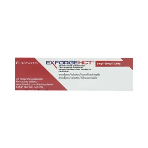 Thuốc Exforge HCT 5mg/160mg/12.5mg Novartis điều trị tăng huyết áp vô căn (4 vỉ x 7 viên)