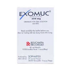 Cốm Exomuc Bouchara điều trị rối loạn chất tiết phế quản (30 gói)