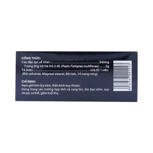 Viên Hà Thủ Ô Extracap OPC điều trị nam giới tinh tủy kém, thần kinh suy nhược (5 vỉ x 10 viên)