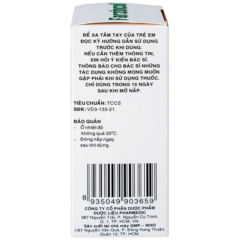 Siro Farzincol Pharmedic điều trị thiếu kẽm (90ml)