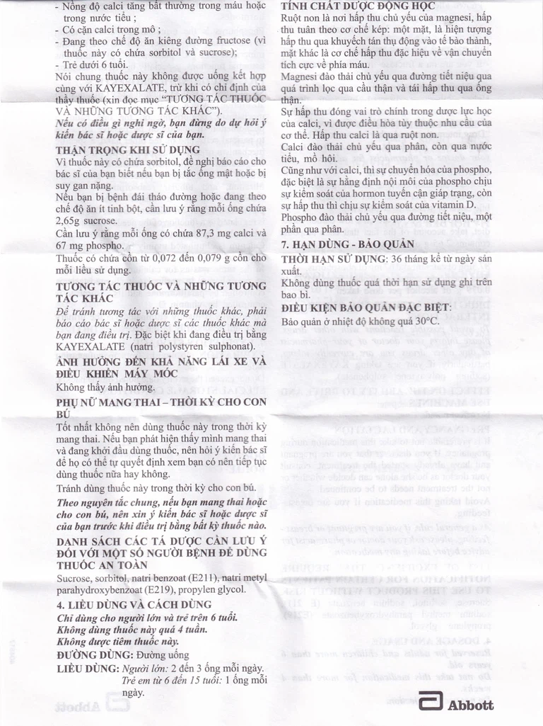 Dung dịch uống Fatig Abbott hỗ trợ điều trị suy nhược chức năng, bổ sung khoáng chất (2 vỉ x 10 ống)