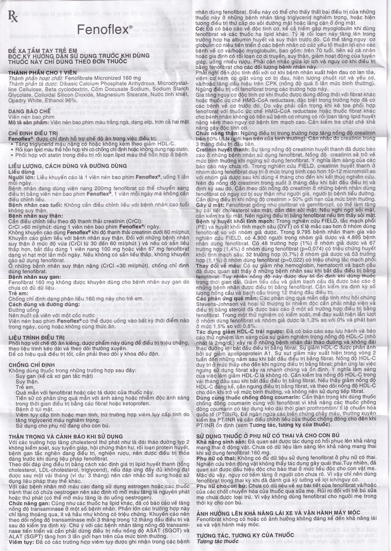 Thuốc Fenoflex 160mg United điều trị tăng triglycerid máu nặng (3 vỉ x 10 viên)