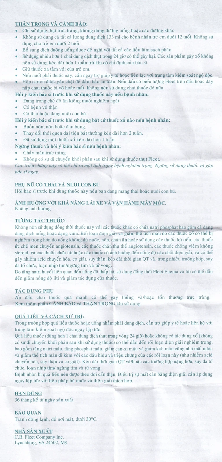 Dung dịch thụt trực tràng Fleet Enema giảm chứng táo bón không thường xuyên (133ml)