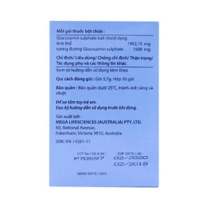 Bột pha dung dịch uống Flexsa 1500 MEGA We care giảm triệu chứng viêm khớp gối nhẹ và trung bình (30 gói)