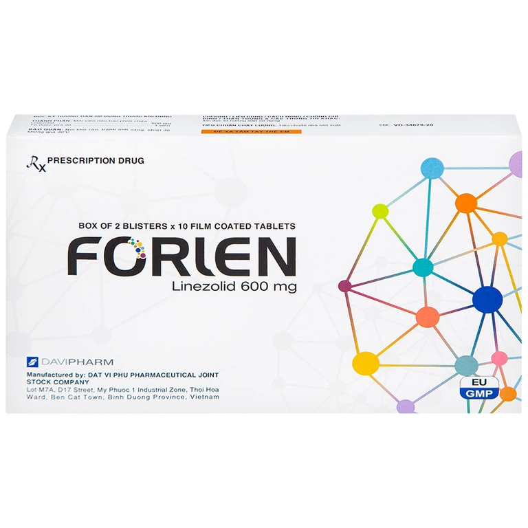 Thuốc Forlen Davipharm điều trị nhiễm trùng (2 vỉ x 10 viên)