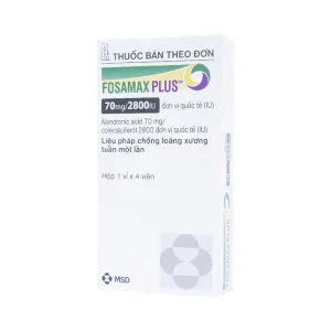 Thuốc Fosamax Plus 70mg/2800IU MSD điều trị loãng xương (1 vỉ x 4 viên)