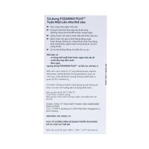 Thuốc Fosamax Plus 70mg/5600IU MSD điều trị loãng xương (1 vỉ x 4 viên)