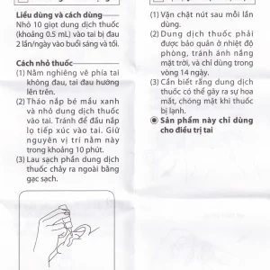 Thuốc nhỏ tai Fosmicin-S For Otic Meiji 300mg điều trị viêm tai ngoài, viêm tai giữa (10ml)