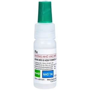 Thuốc nhỏ tai Fosmicin-S For Otic Meiji 300mg điều trị viêm tai ngoài, viêm tai giữa (10ml)