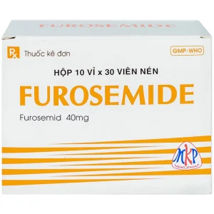 Thuốc Furosemide Mekophar điều trị phù, tăng huyết áp (10 vỉ x 30 viên)