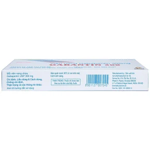 Thuốc Gabantin 300 Sun Pharma điều trị đau thần kinh sau khi nhiễm herpes (3 vỉ x 10 viên)