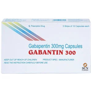 Thuốc Gabantin 300 Sun Pharma điều trị đau thần kinh sau khi nhiễm herpes (3 vỉ x 10 viên)
