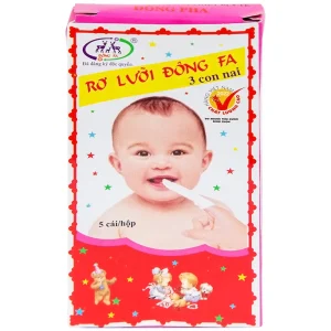Gạc rơ lưỡi Đông Fa 3 Con Nai vệ sinh, làm sạch lưỡi, răng miệng cho bé (250 hộp)