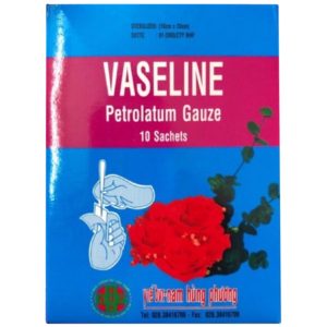 Gạc Vaseline MiloVas Nam Hùng Phương hỗ trợ bảo vệ vết thương (10 miếng)