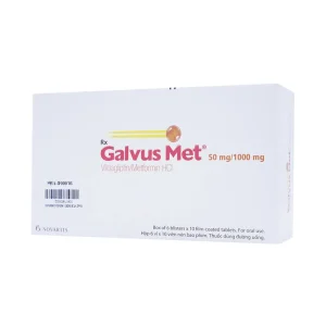 Thuốc Galvus Met 50mg/1000mg Novartis hỗ trợ điều trị đái tháo đường típ 2 (6 vỉ x 10 viên)